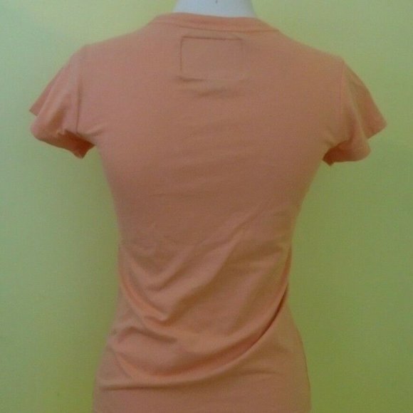 Campus Crew Orange Crew Neck Spell Out Women's T - Picture 4 of 6